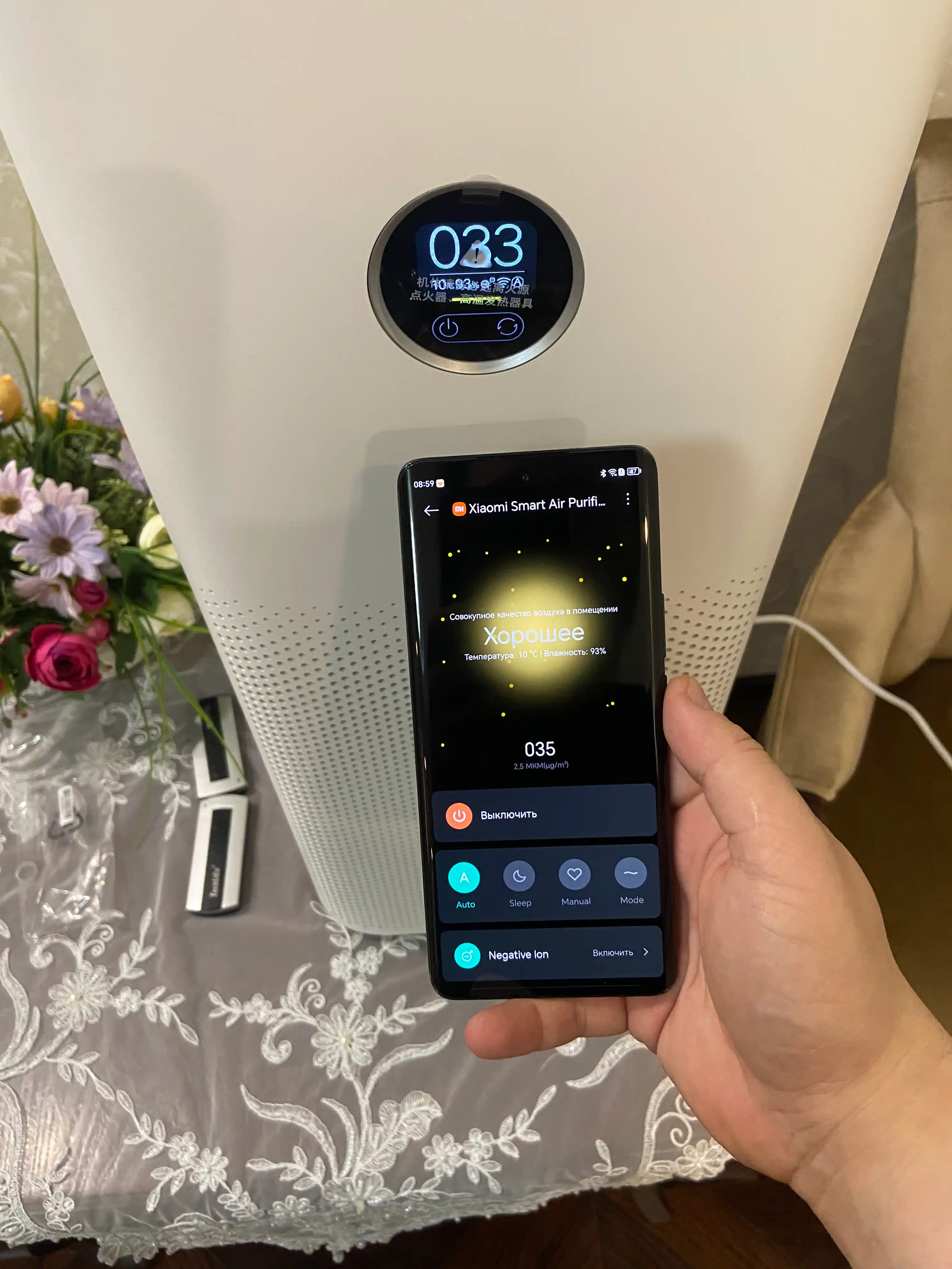 Havo tozalagich allergendan Xiaomi Smart Air Purifier 4 Pro, Lite. Asia