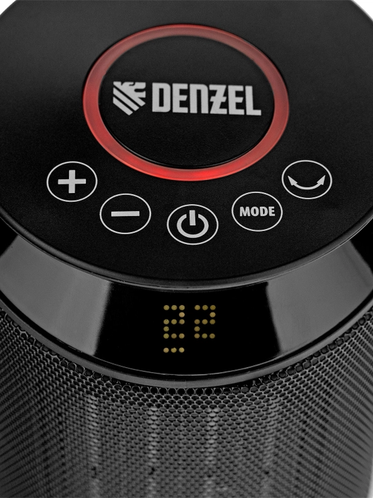 Тепловентилятор DENZEL DTFC-2000X, керамический, 2 кВт, wi-fi, динамик, вращение, 96426