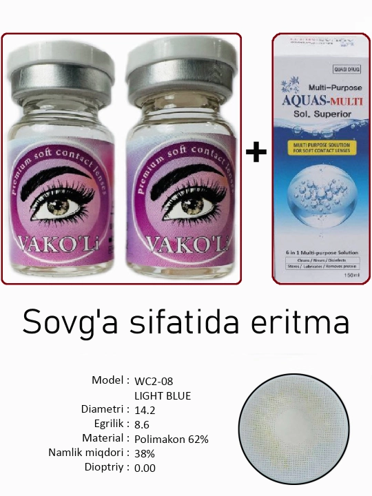 Sifatli rangli kontakt linzalari