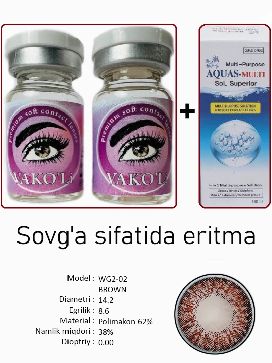 Sifatli rangli kontakt linzalari