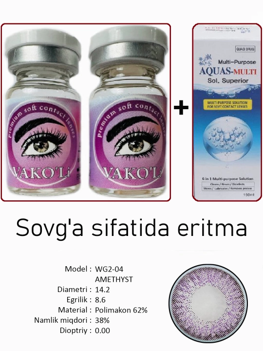 Sifatli rangli kontakt linzalari