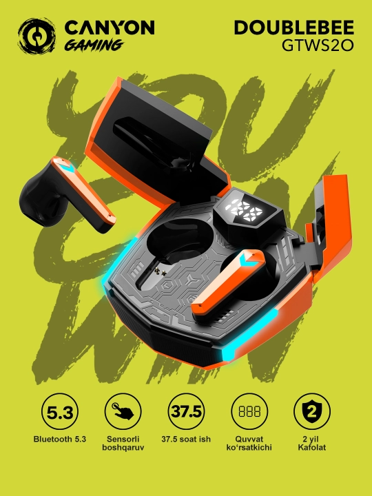 CANYON Doublebee GTWS-2 simsiz o‘yin quloqchinlar - 