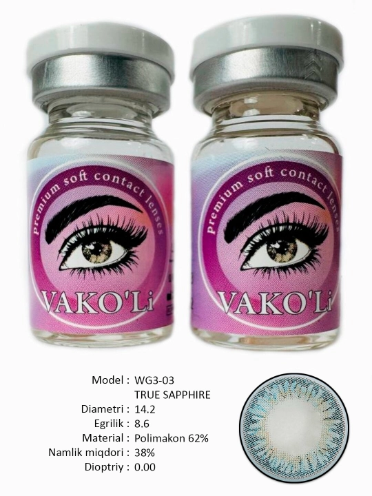 Sifatli rangli kontakt linzalari