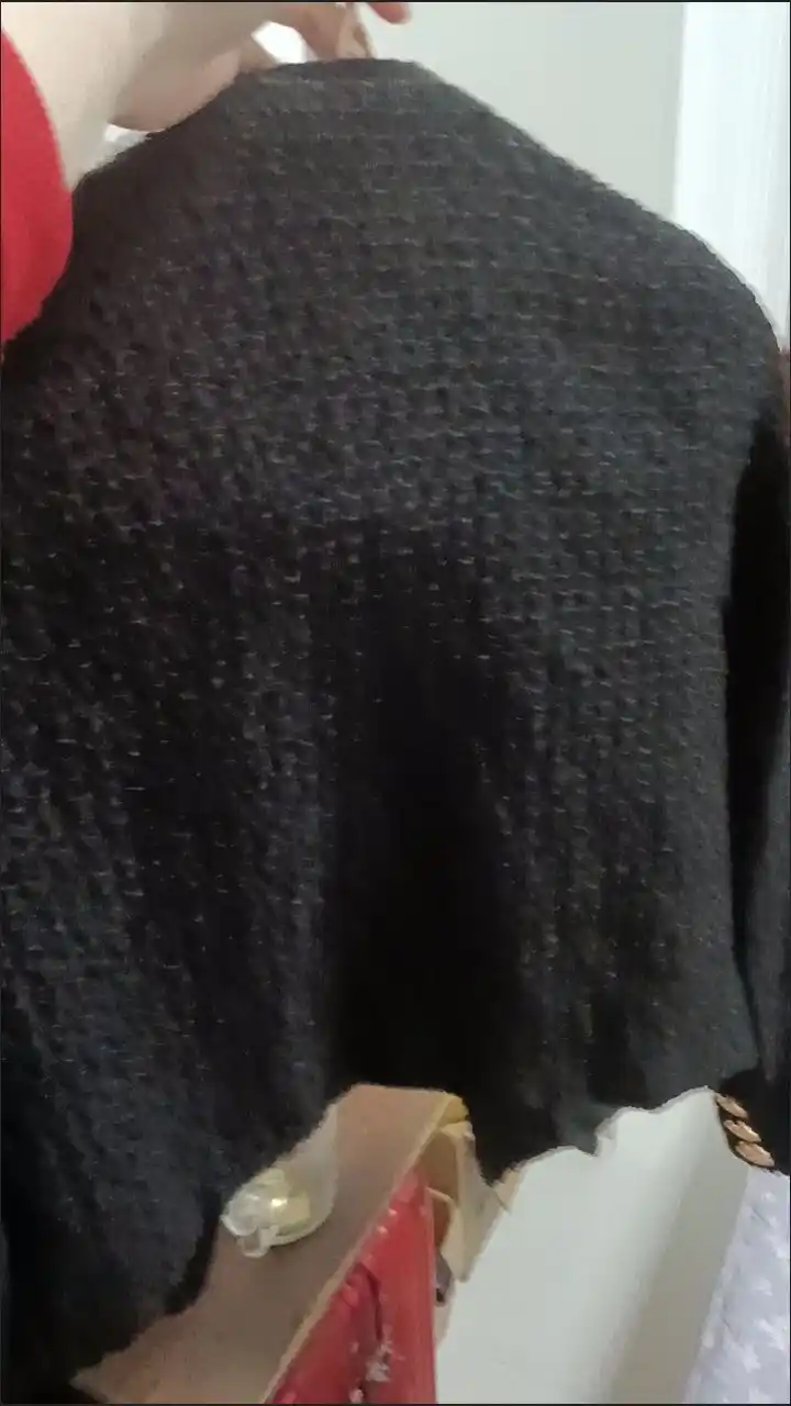 Ayollar tvit mini-jaket, uzun yeng klassik uslub  kuz, bahor uchun klassik kostyum