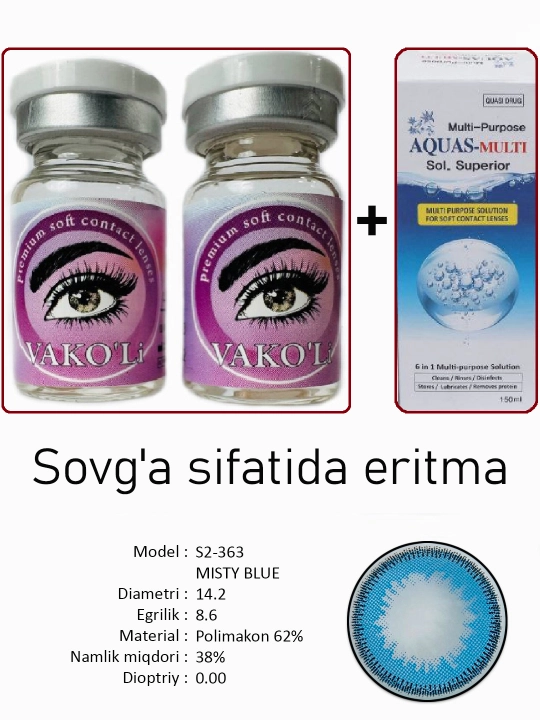 Sifatli rangli kontakt linzalari