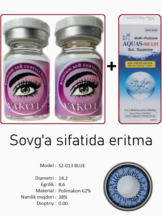 Sifatli rangli kontakt linzalari