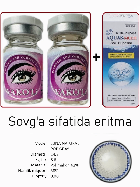 Sifatli rangli kontakt linzalari