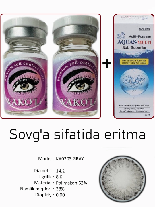 Sifatli rangli kontakt linzalari