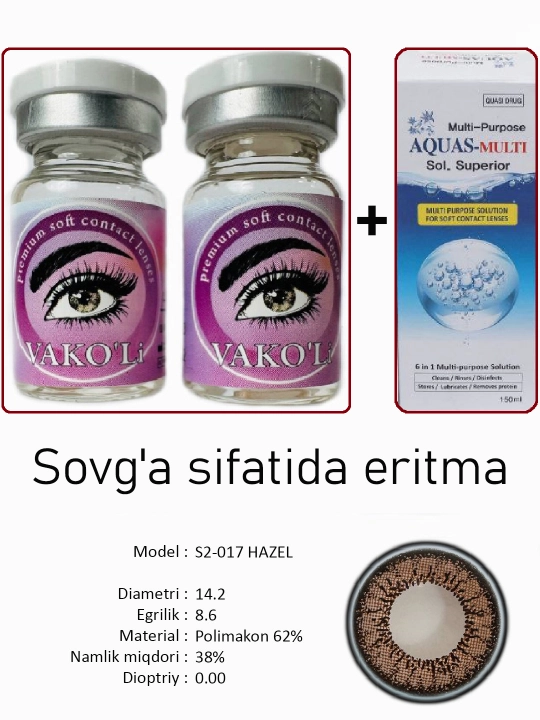 Sifatli rangli kontakt linzalari