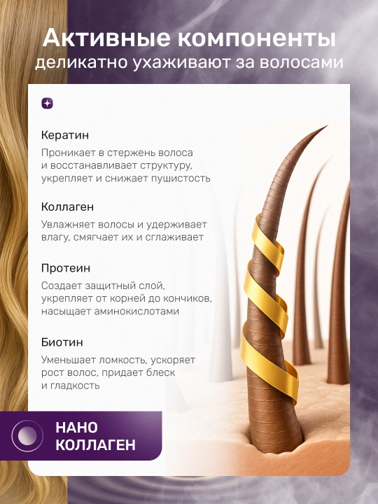 Keratin Queen tiklovchi niqobi, nanoprotein, nanokollagen, sulfatlarsiz, 900ml