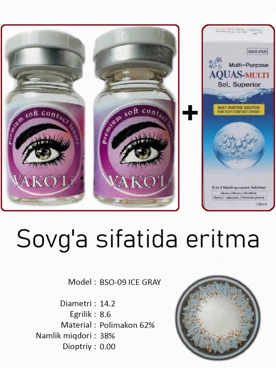 Sifatli rangli kontakt linzalari