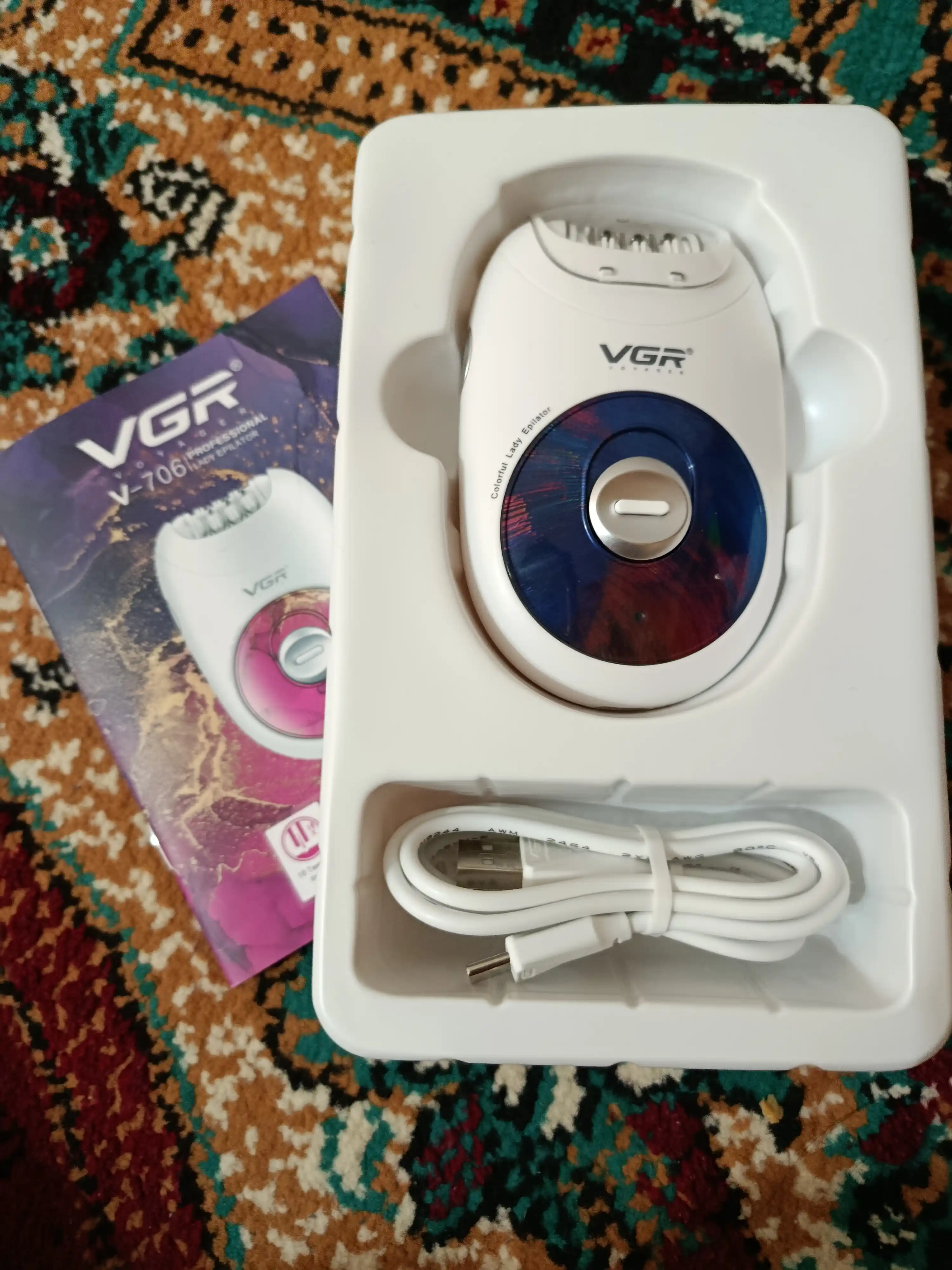 Ayollar uchun simsiz epilator VGR V-705, V-726, V-706, V-728, tana depilatori