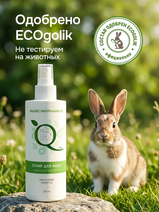 Tabiiylik indeksi namlovchi va tozalovchi yuz tonigi, 250 ml