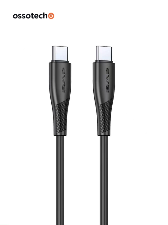 Кабель быстрой зарядки Type-C 60W для смартфонов Айфон, усиленный, медные жилы, 1 метр