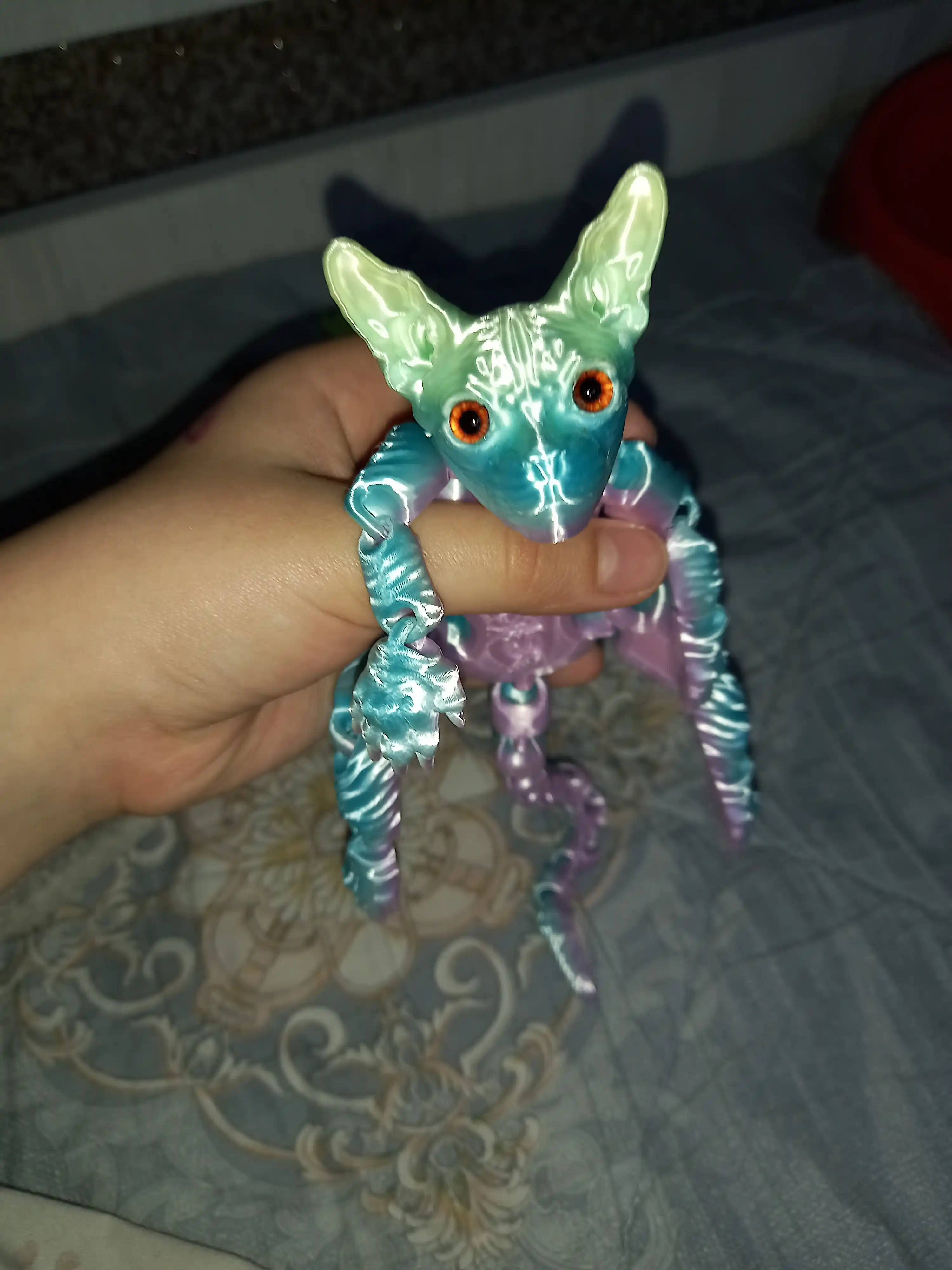 Подвижный сфинкс 3D – игрушка антистресс, подвижная фигурка кота