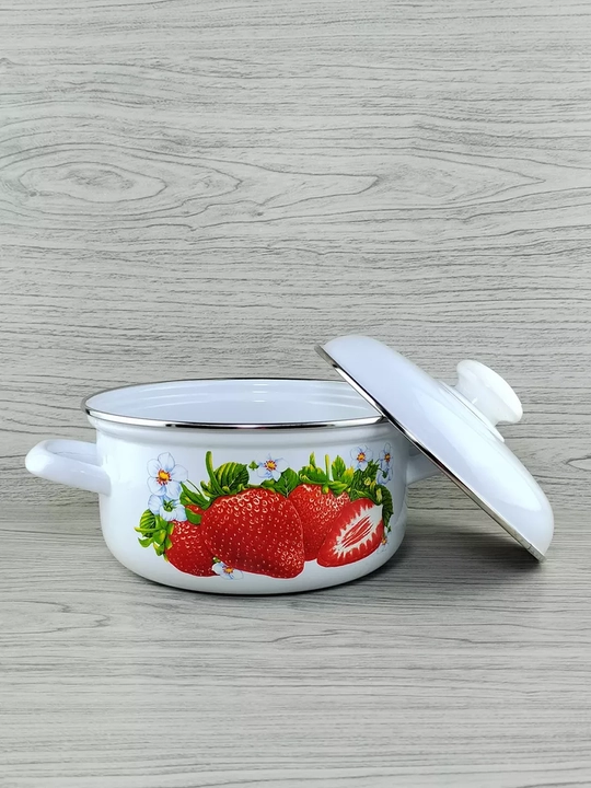 Кастрюли эмалированные с крышкой, кастрюли для кухни, кастрюли с крышкой
