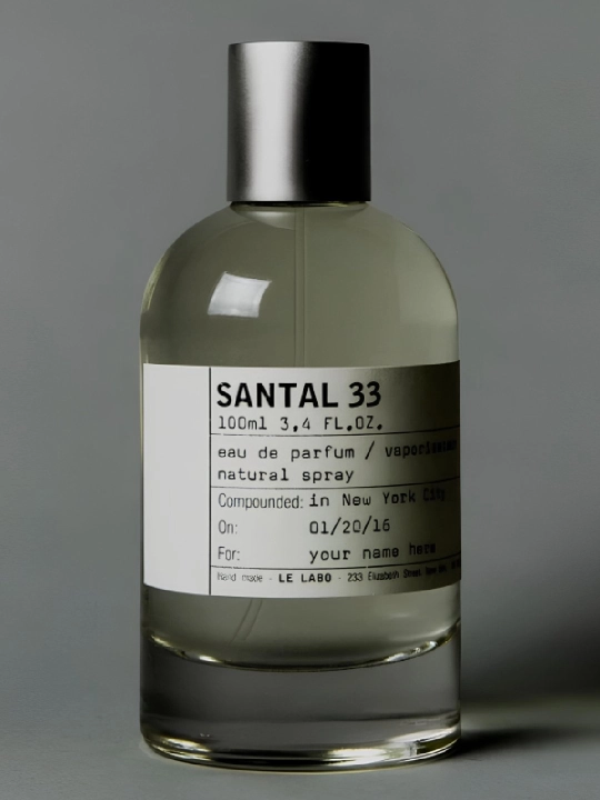 Santal 33 Eau de Parfum, uniseks, yog'ochli notalar, uzoq muddatli hid, 100 ml