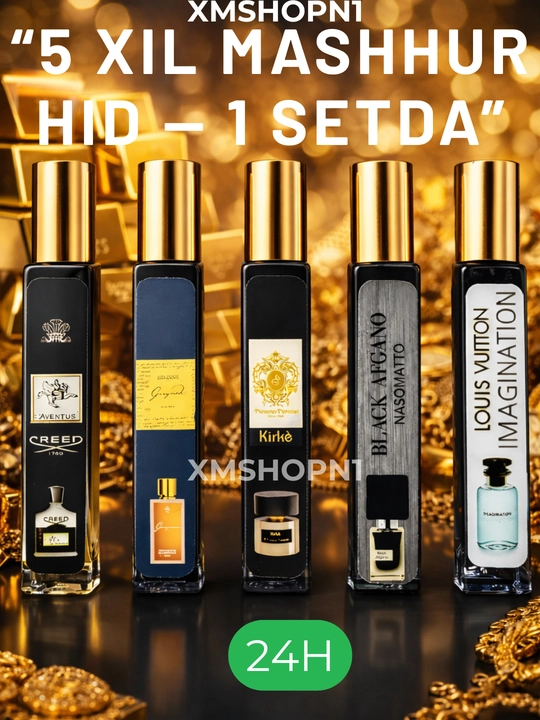 Erkaklar uchun sovg'a: 5 ta atir to'plami 1 — Ganymede, Black Afgano, Creed, hajmi 10 ml