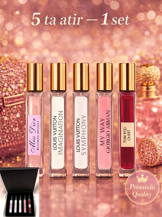 Erkaklar uchun sovg'a: 5 ta atir to'plami 1 — Ganymede, Black Afgano, Creed, hajmi 10 ml - 