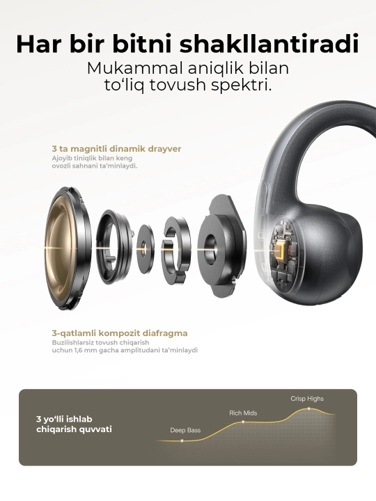 Simsiz quloqchinlar Baseus Bowie MC1 Pro Open-Ear TWS Earbuds