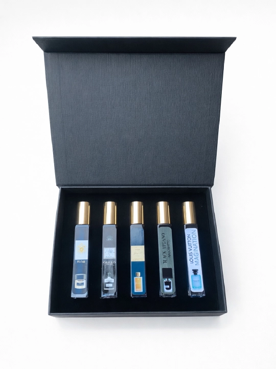 Erkaklar uchun sovg'a: 5 ta atir to'plami 1 — Ganymede, Black Afgano, Creed, hajmi 10 ml