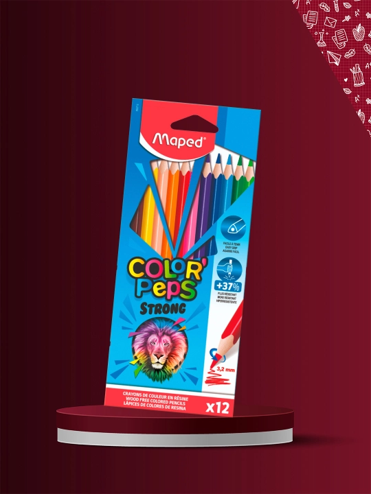 12 dona yuqori quvvatli qalamlar Maped COLOR'PEPS STRONG 862712