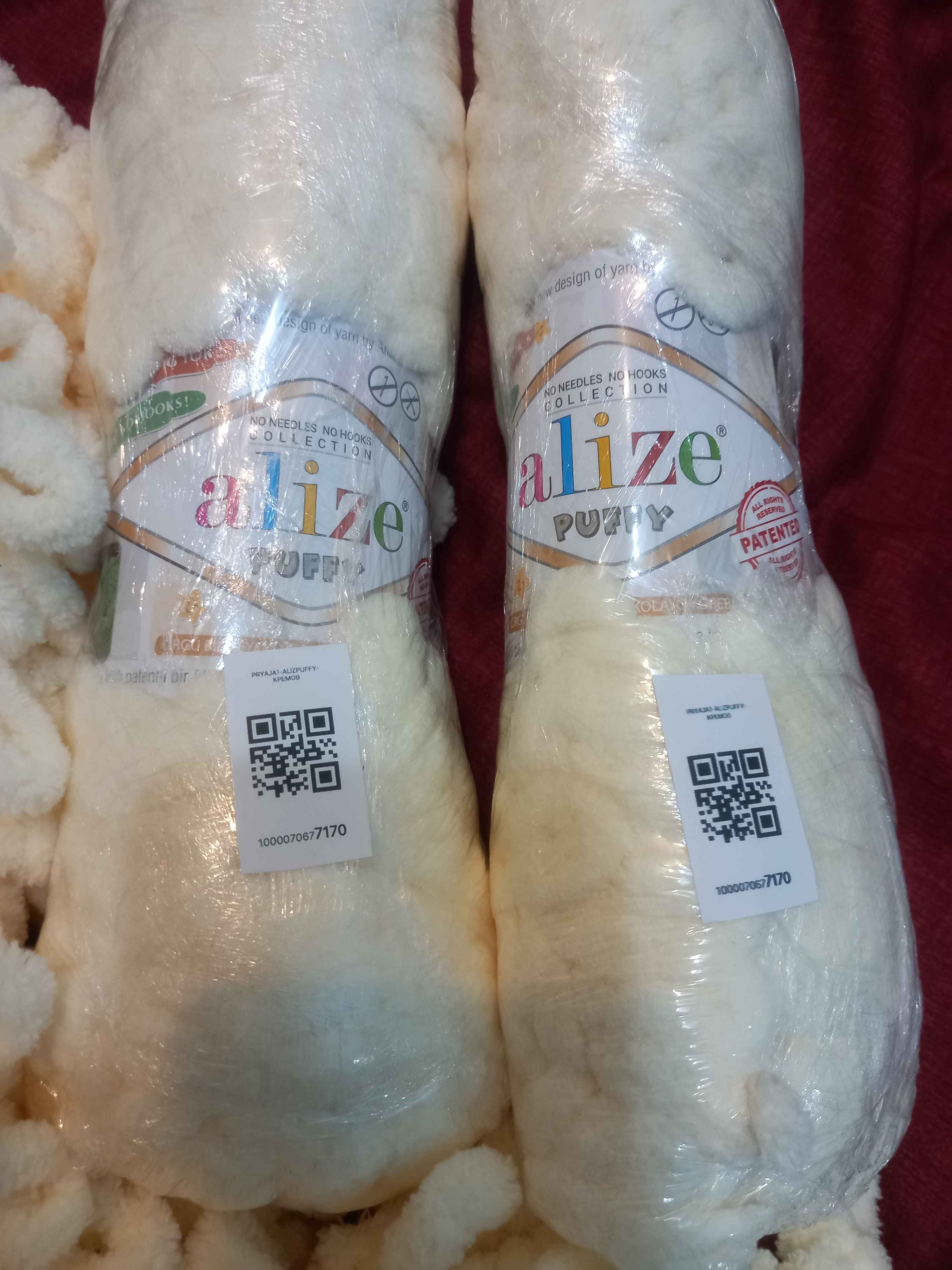 Пряжа Alize Puffy - 100 г, 9 м, 100% полиэстер, в упаковке 1 шт