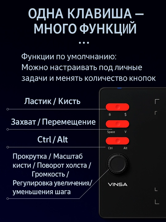 Vinsa’dan chizish, dizayn va onlayn darslar uchun grafik planshetlar