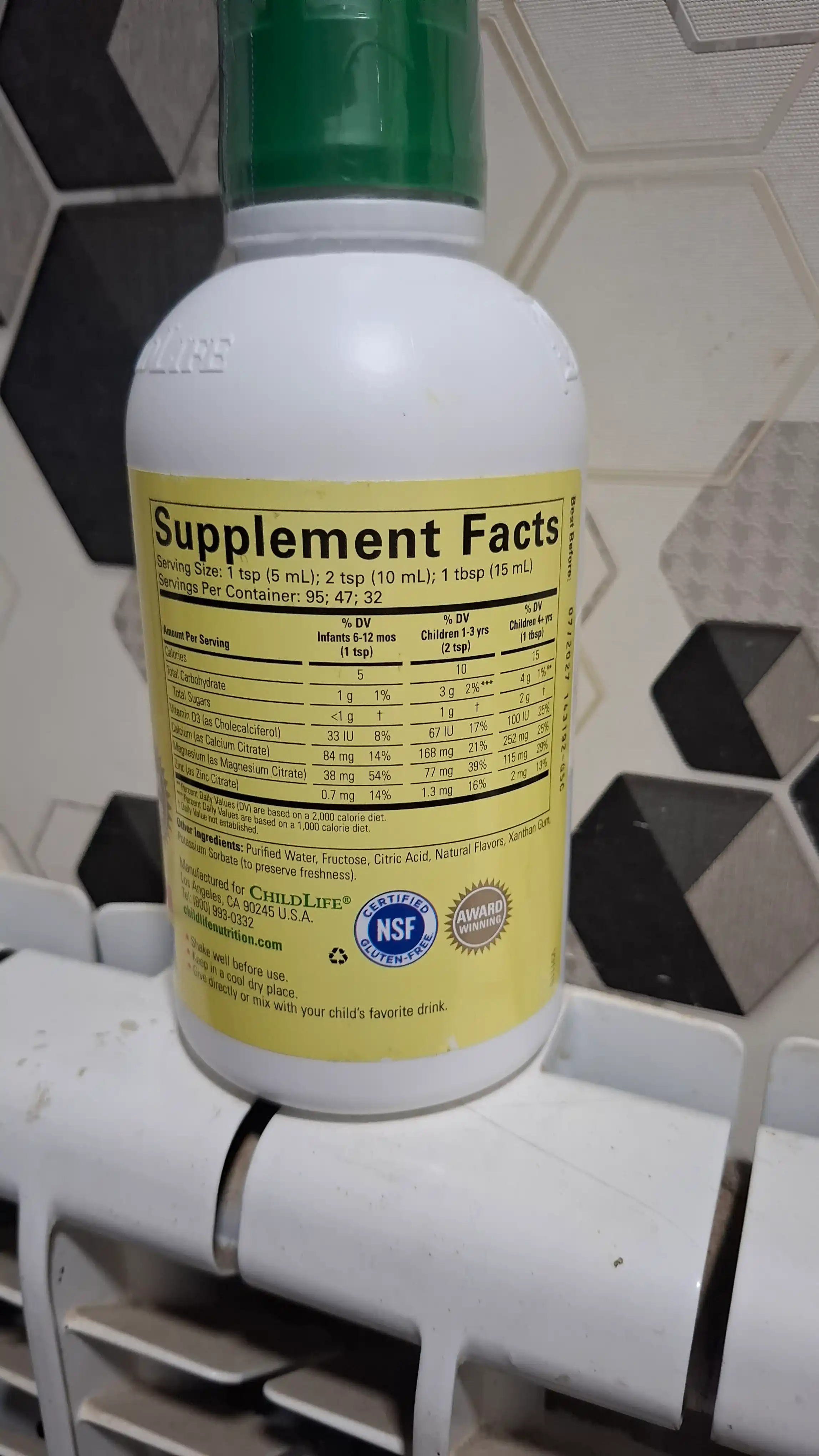 ChildLife Essentials, Suyuq Kalsiy magniy bilan, tabiiy apelsin ta'mi 473 ml