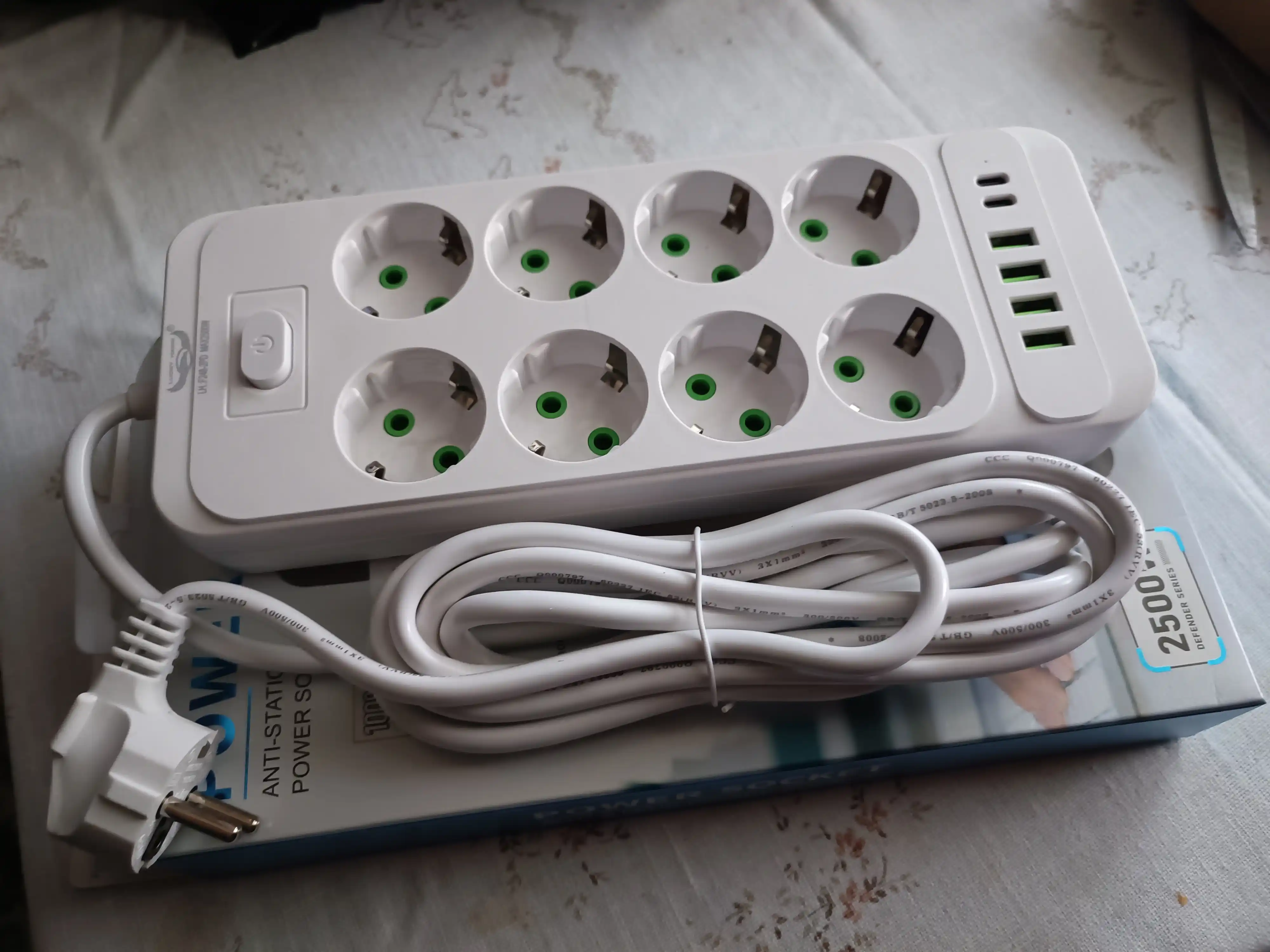 Сетевой фильтр, беспроводная зарядка, USB, Type-C удлинитель, тройник, переноска, пилот, розетка