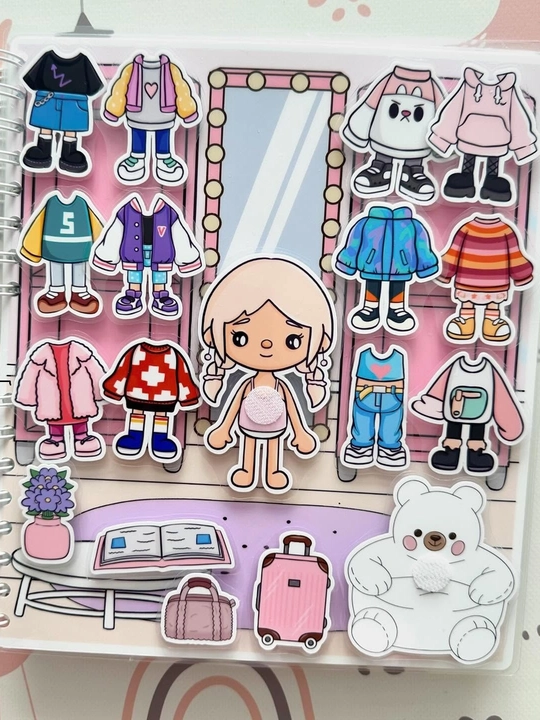 Yopishqoq kitob, stikerlar, barbi, modachi, toka-boka, avatar, labubu