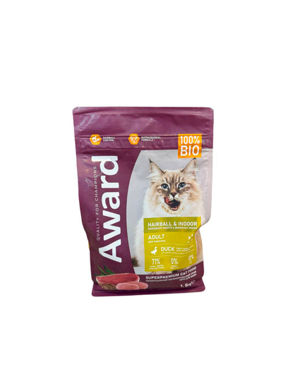 Award Cat сухой 1.5 кг Hairball & Indoor