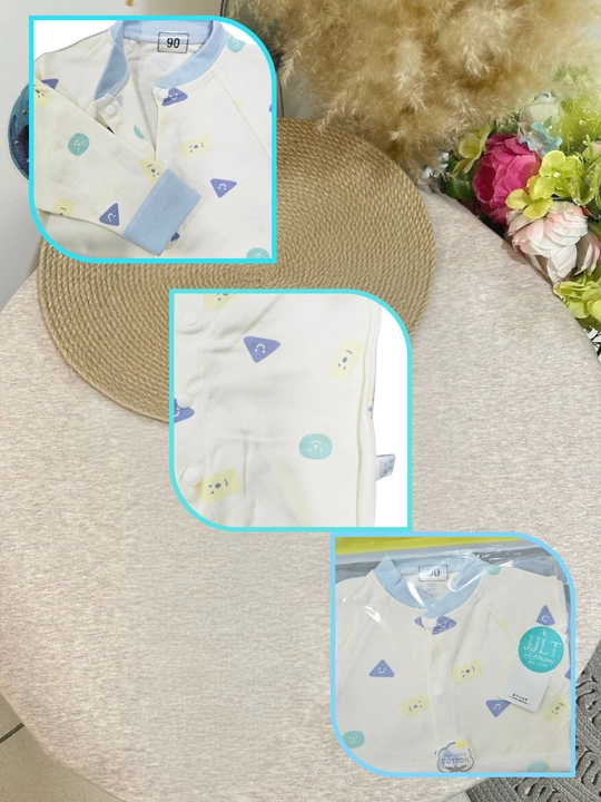 Chaqaloqlar uchun bodi kombinezon slip, 100% paxta, 0–6 oygacha