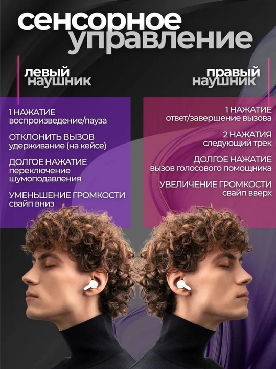 Naushnik, Pods Pro ANC/ENC, sensorli boshqaruv ekran, Bluetooth