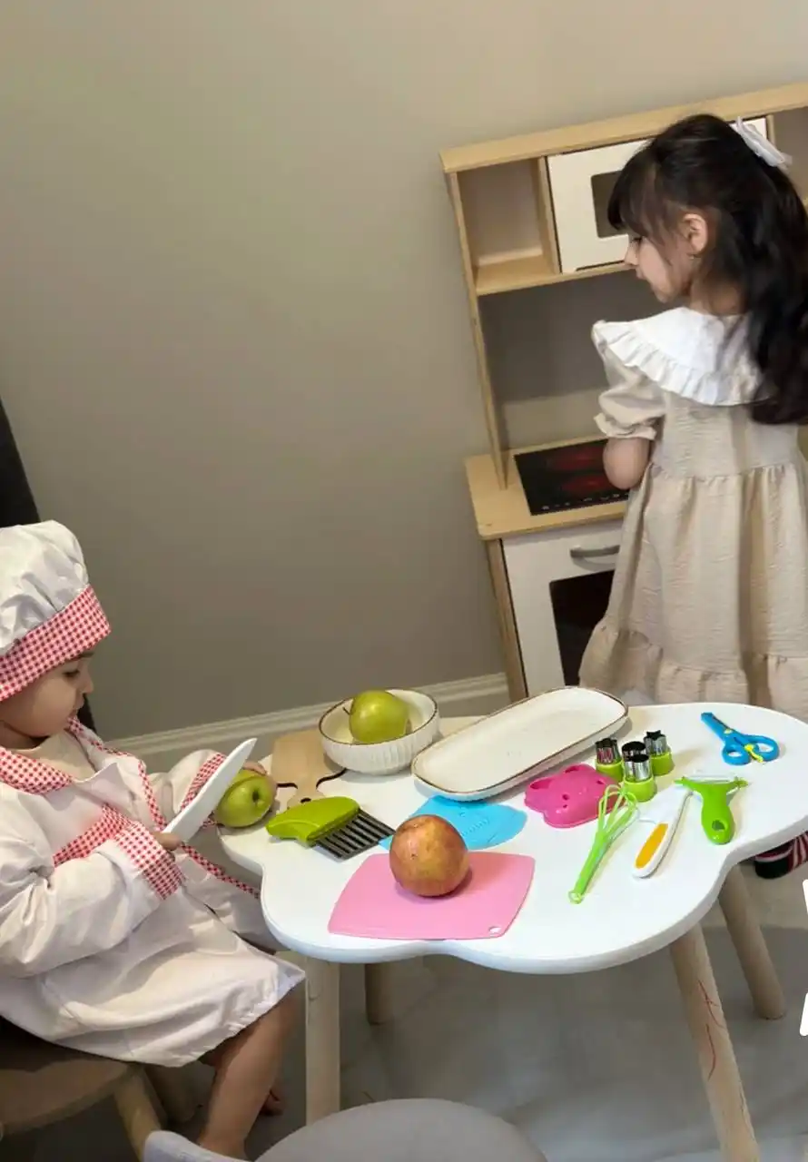 Bolalar oshxona toplami Montessori o'yinchoq idish, rivojlantiruvchi o'yinchoq