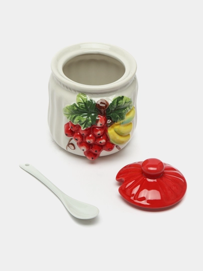 Kasatik oshxona idishlari to'plami yog'och stendda, 3 banka, 500 ml