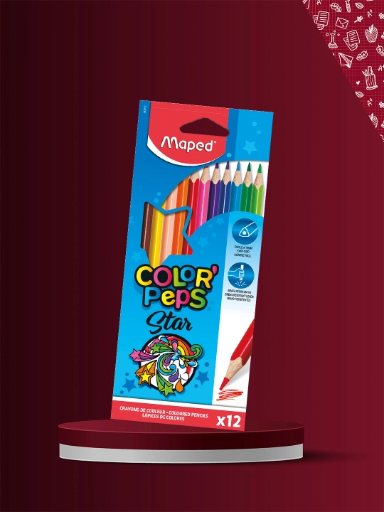 ColorPeps Yulduz rangli qalam, 12 ranglar