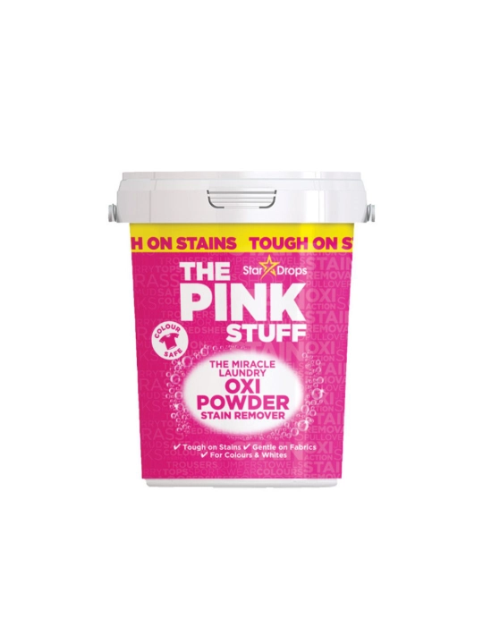 Rangli kiyimlar uchun The Pink Stuff Miracle Oxi kukunli dog‘ ketkazuvchisi
