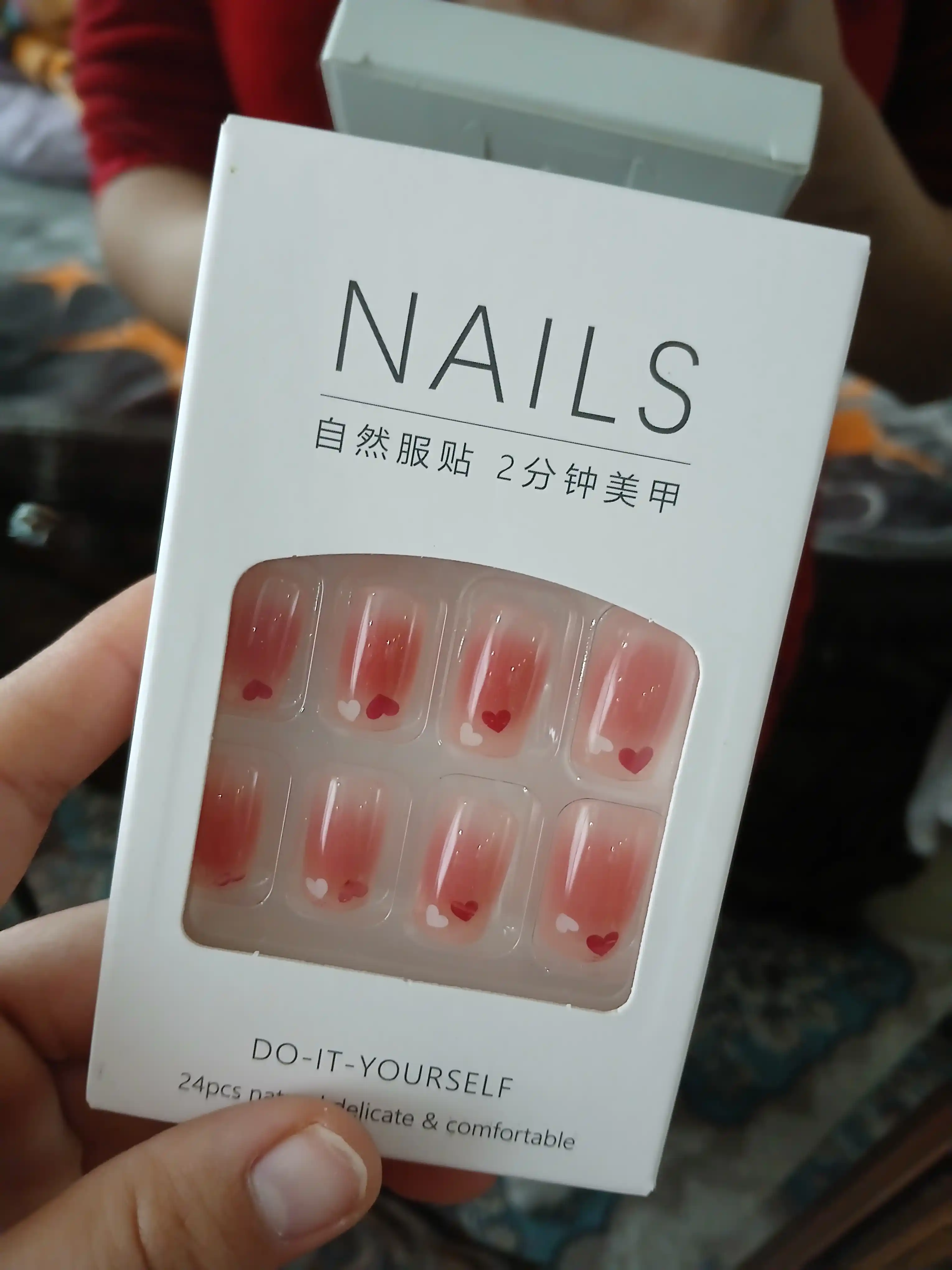 Набор для нейл-арта искусственные ногти с различными дизайнами 24 шт клей в комплекте
