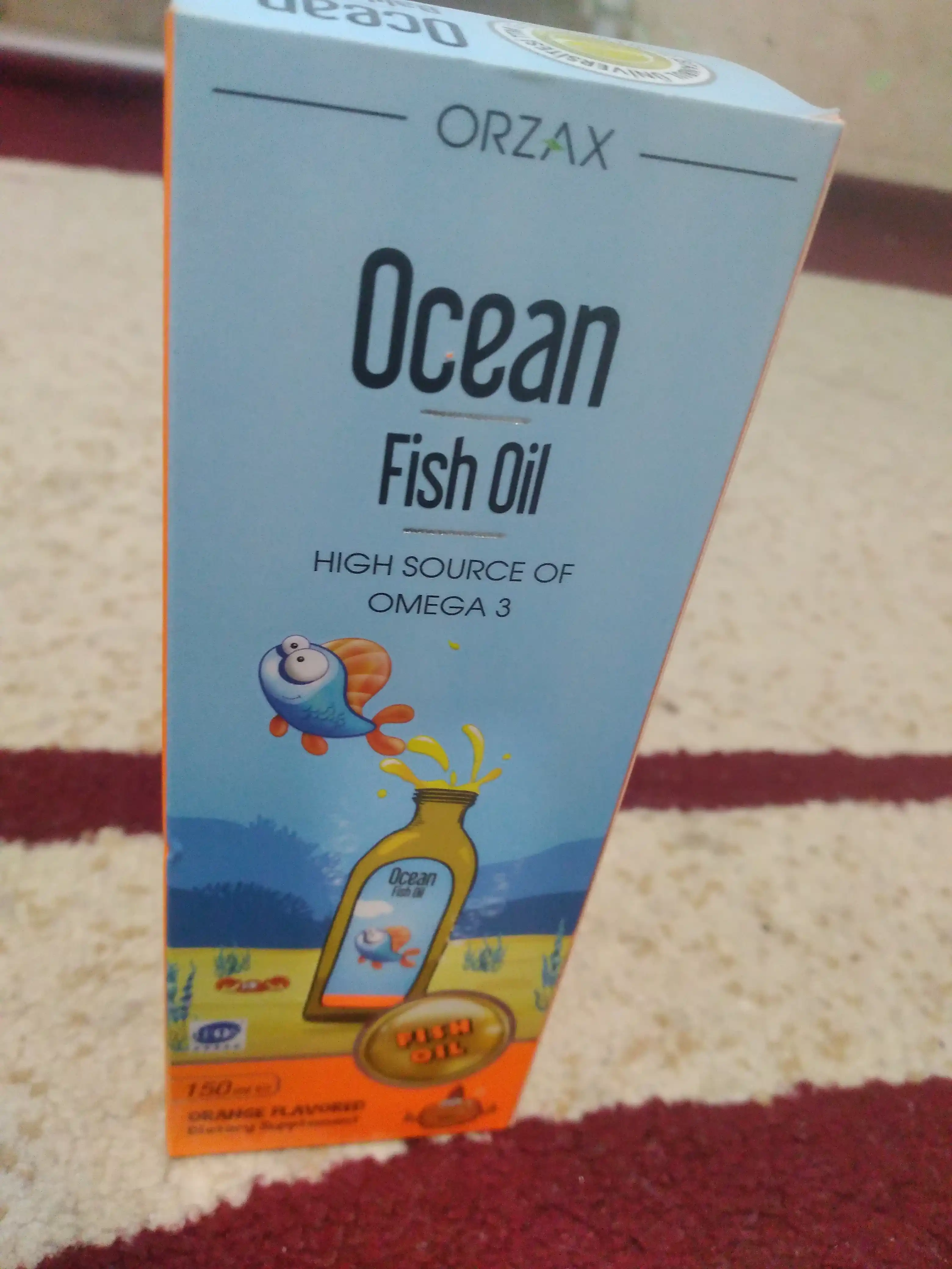 ORZAX Oсean Fish Oil Baliq yog'i siropi Omega 3, 150 ml