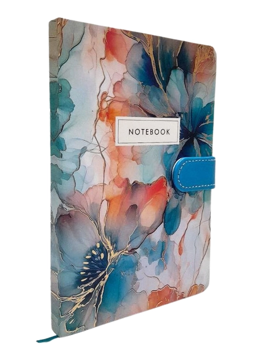 Bloknot kreativ va gulli, 13 x 19 sm, qizlar uchun chiroyli planner, 110b, marmar blaknot