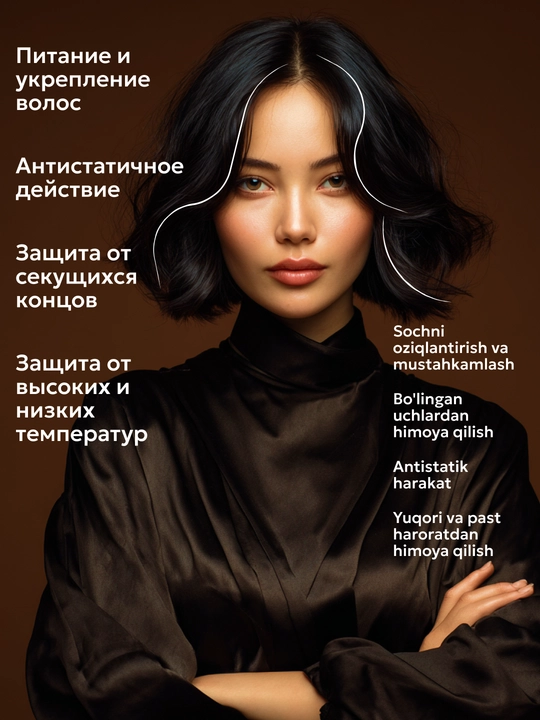 Спрей для волос парфюмированный флюид  SEMILY, термозащита, 20 в 1, 200 мл