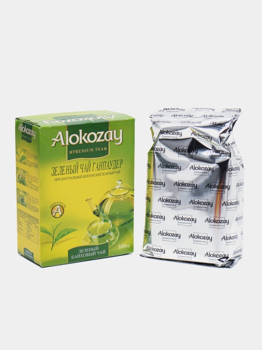Choy ALOKOZAY: Qora (Bargli, Granula) va Ko‘k (Gunpowder) — 100g, 250g, 500g