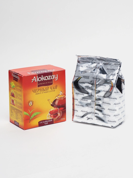 Чай ALOKOZAY: Черный (Листовой, Гранулированный) и Зеленый (100г, 250г, 500г)