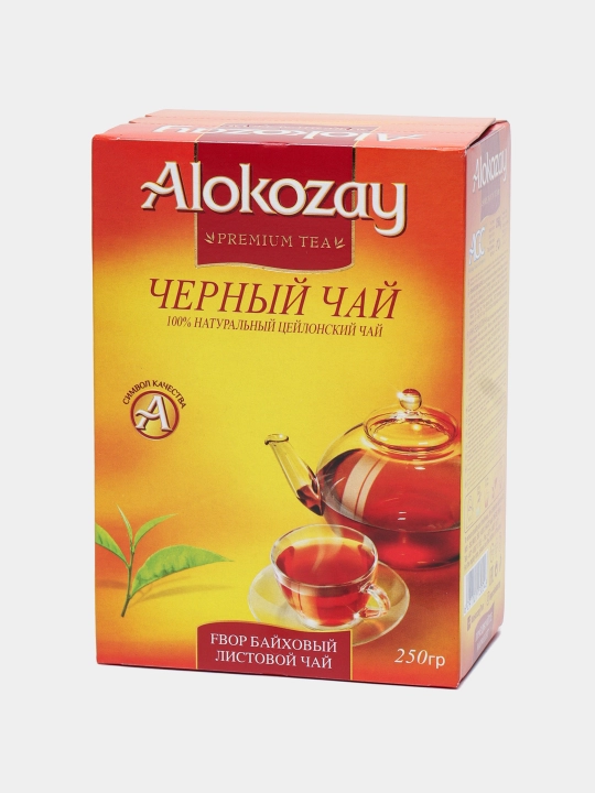 Чай ALOKOZAY: Черный (Листовой, Гранулированный) и Зеленый (100г, 250г, 500г)