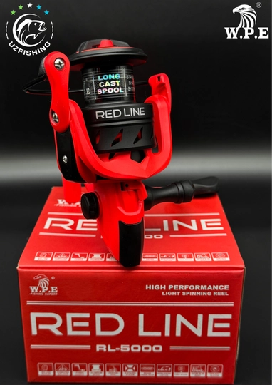 Безынерционная катушка W.P.E Red & Blue Line 2000-5000 для спиннинга, 5.1:1