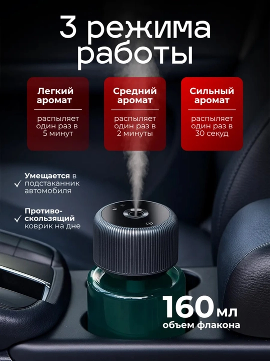 Автомобильный освежитель воздуха, аромадиффузор, беспроводной Ultrasonic