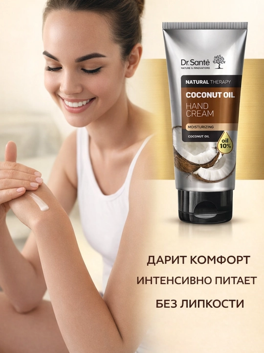 Крем для рук, увлажняющий, питательный, Dr.Sante