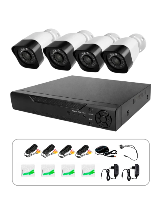 Комплект видеонаблюдения CCTV, 4 в 1