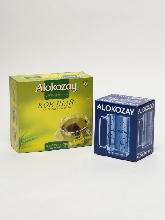 ALOKOZAY чай в пакетиках 25, 100 шт и набор с кружкой — чёрный, зелёный